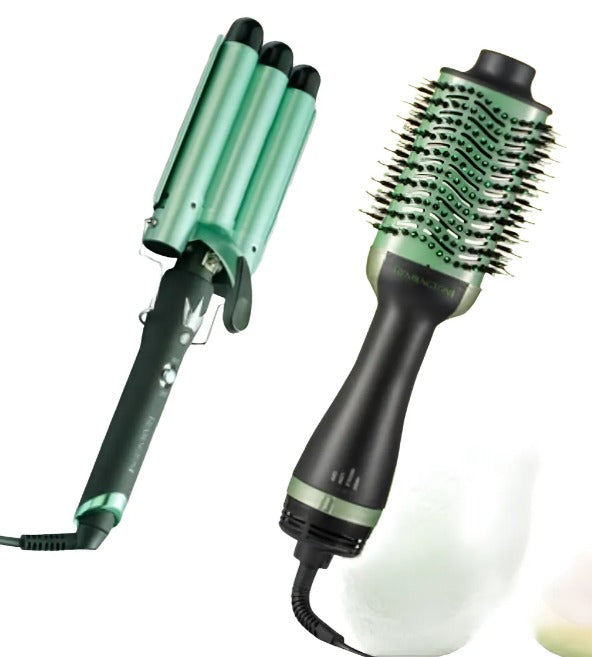 COMBO PINZA SIRENA + CEPILLO SECADOR AGU