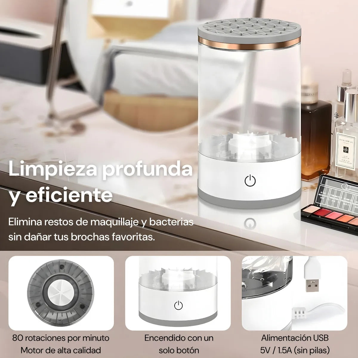 MAQUINA SECADORA BROCHAS DE MAQUILLAJE