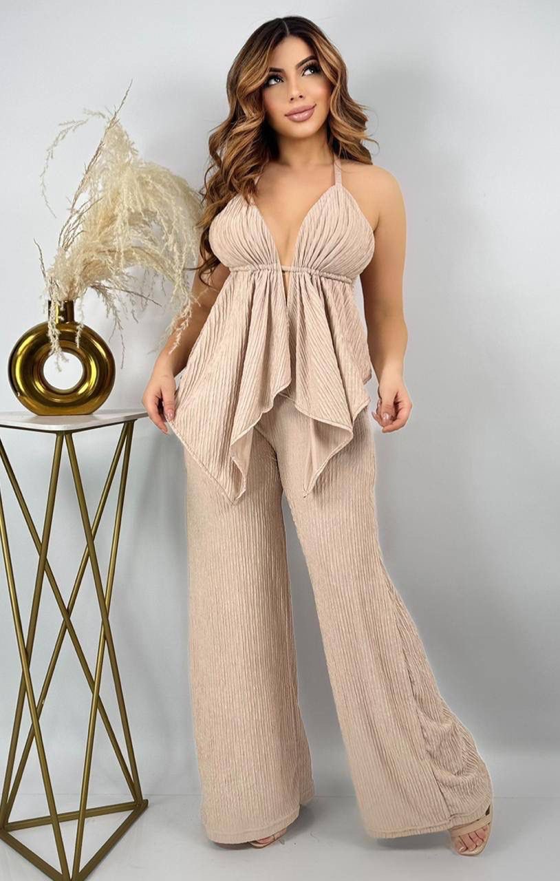 Conjunto blusa y pantalón palazo  LAUDIT
