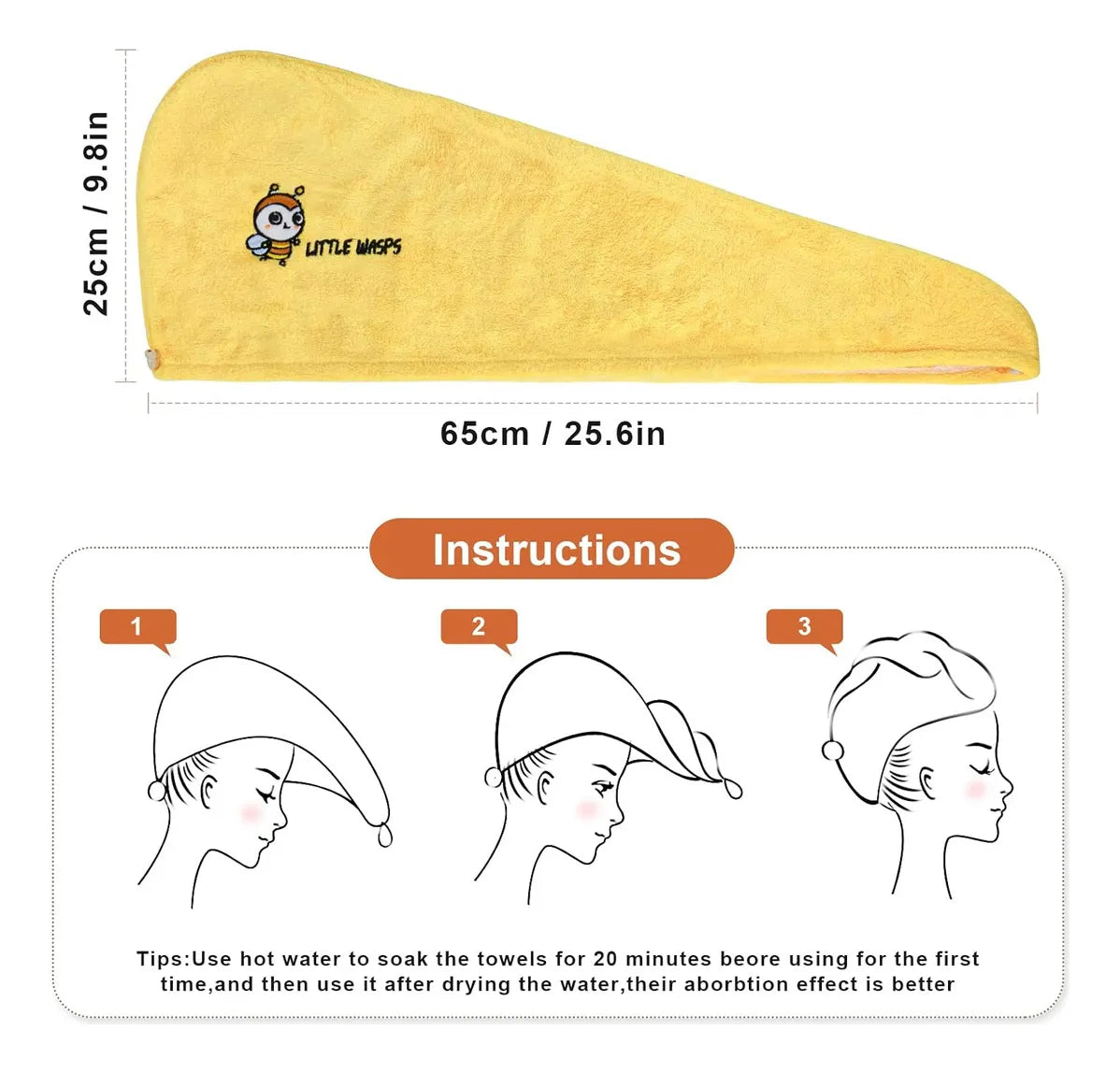 TOALLA PARA CABELLO DE MICROFIBRA