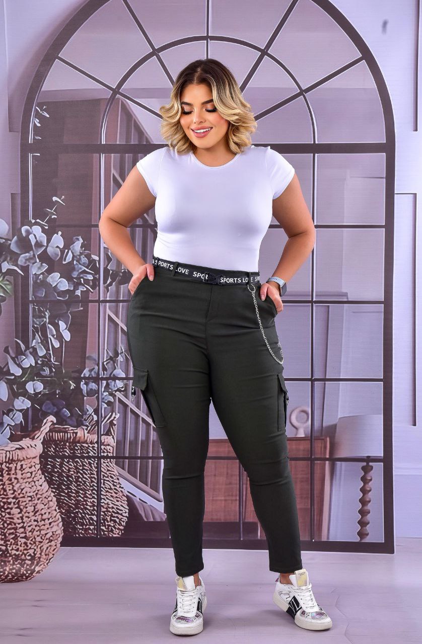 Pantalón camuflado correa y camiseta  XL