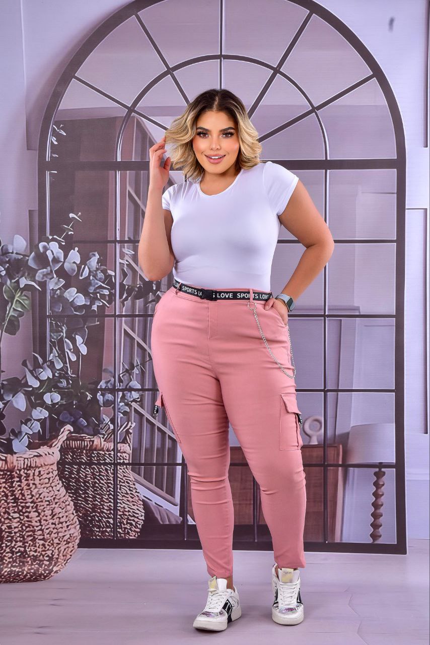 Pantalón camuflado correa y camiseta  XL