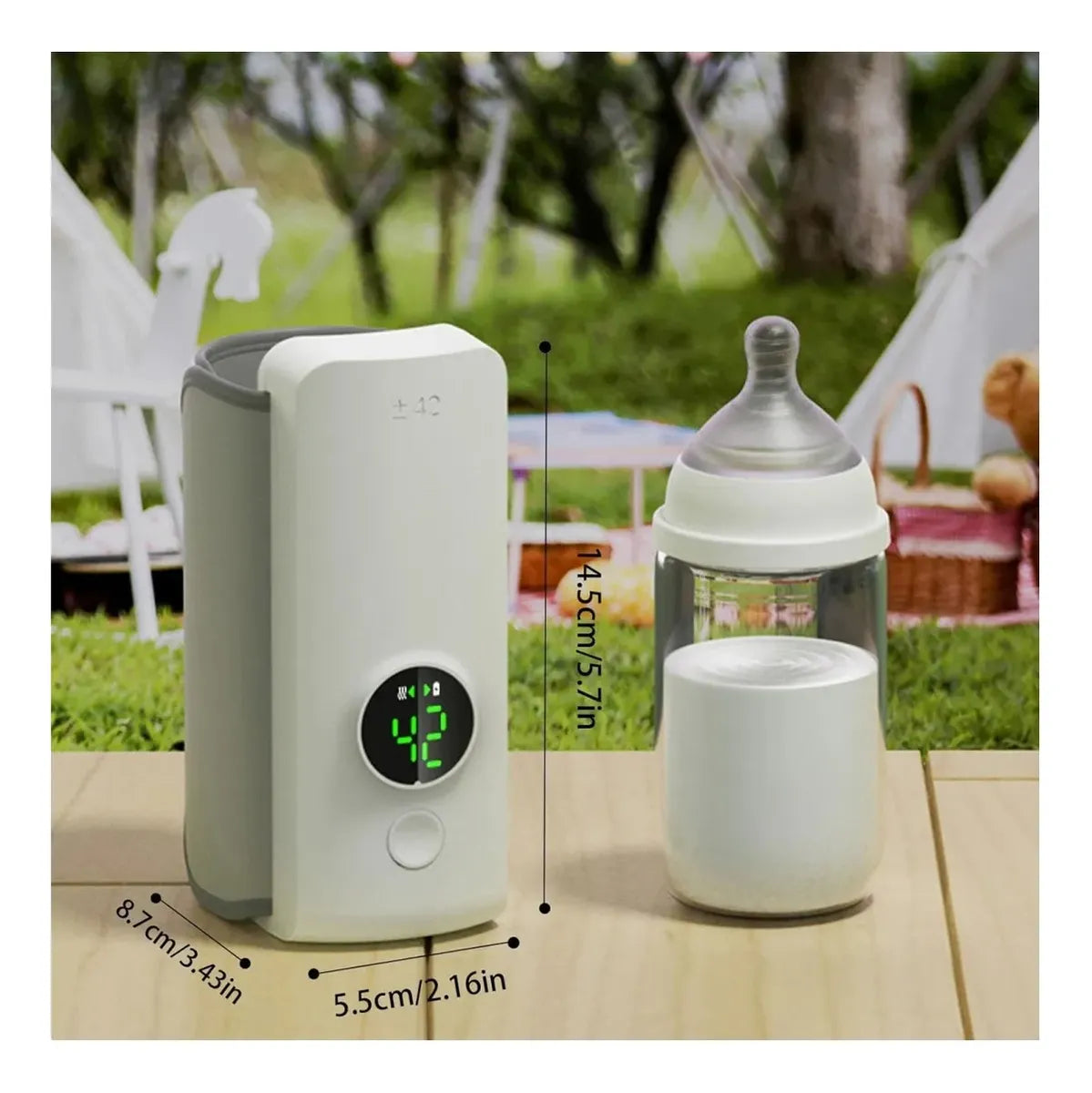 CALENTADOR DE BIBERON RECARGABLE BLANCO