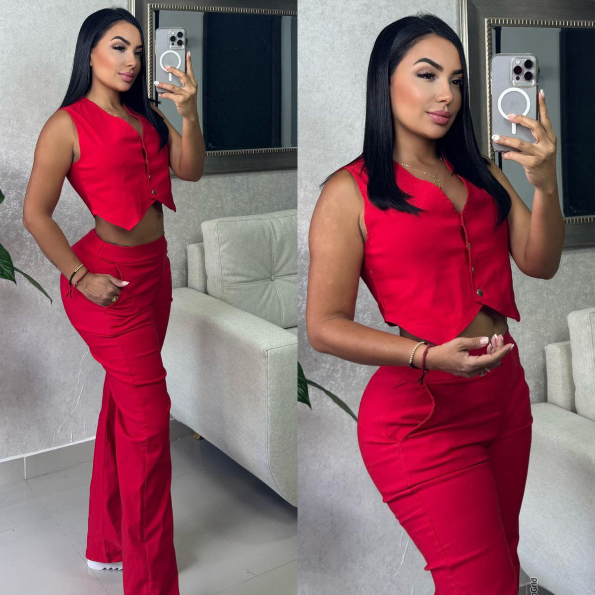 Conjunto chaleco y pantalón 2204