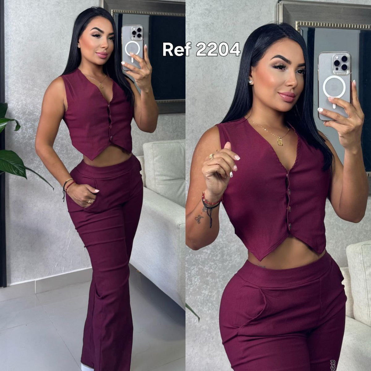 Conjunto chaleco y pantalón 2204