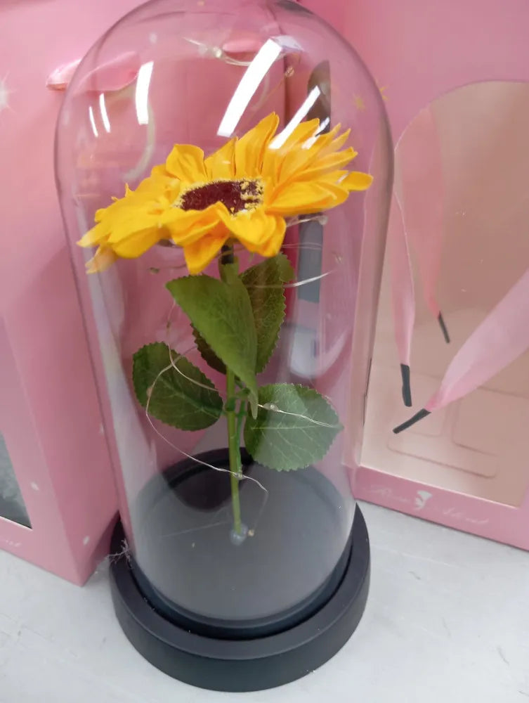 LAMPARA FLOR ETERNA ILUMINADA