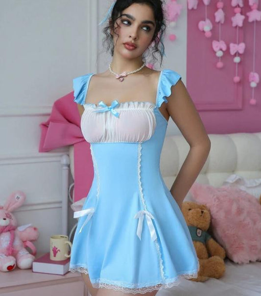 vestido azul talla s