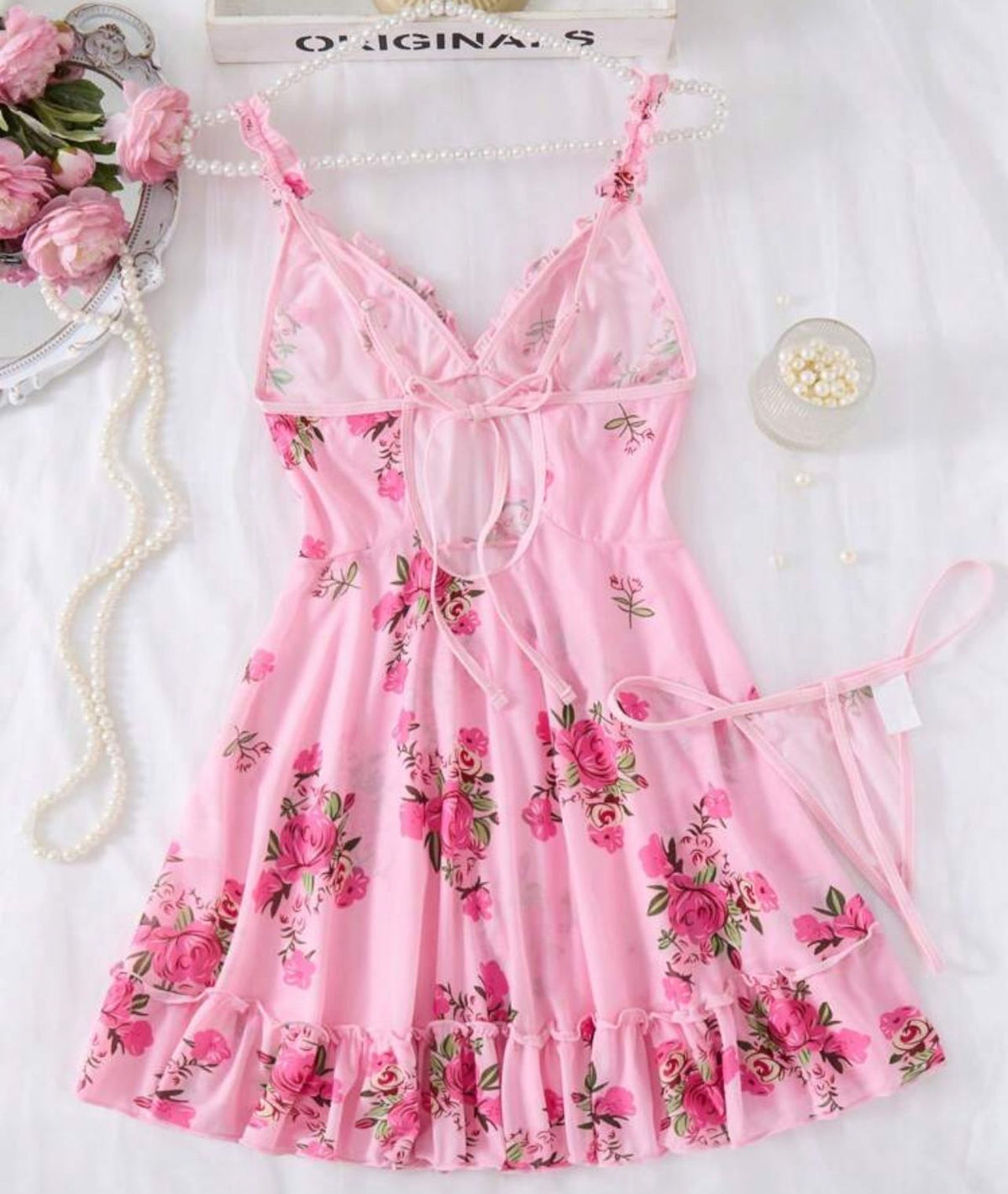 vestido rosa talla s