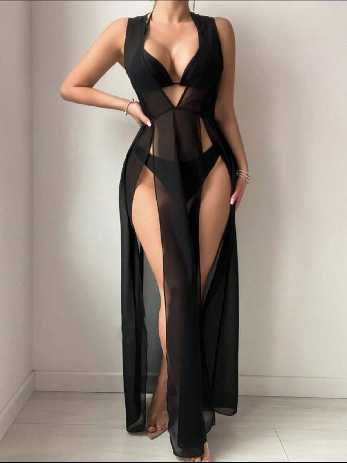 vestido negro talla s