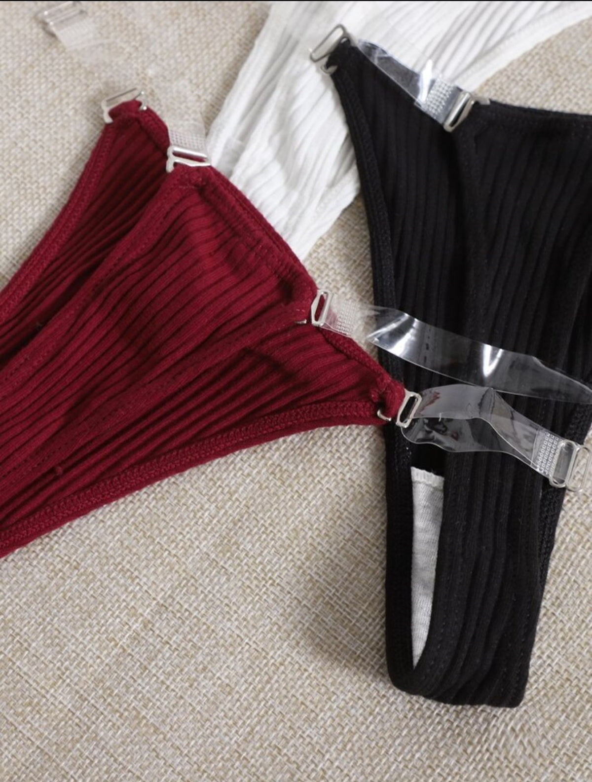 ✨ Panties con  tiras transparentes talla s ✨