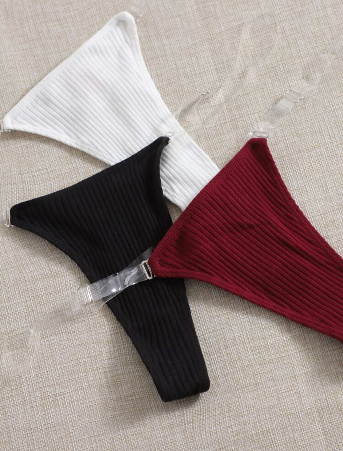 ✨ Panties con  tiras transparentes talla s ✨