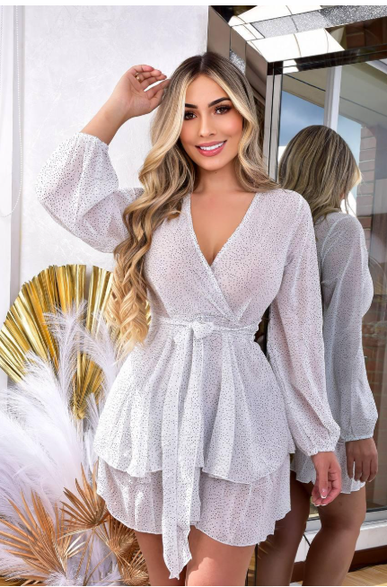 Vestido En Seda Manga Larga